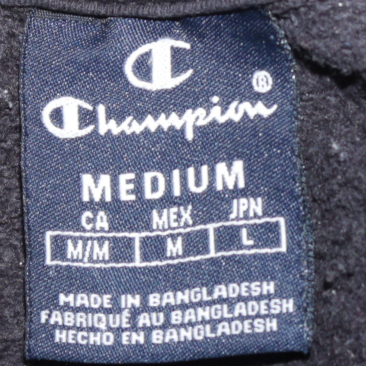 Champion Men's Black Medium Crew Neck Logo Sweatshirt