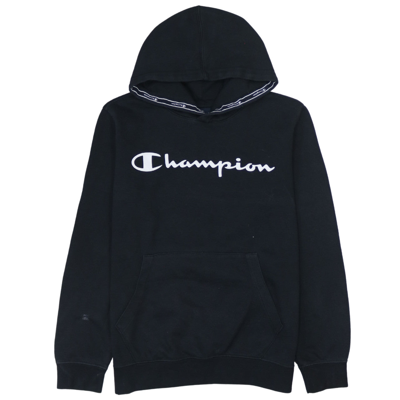 Champion Boys Black Pullover Hoodie Size 13-14 Years Cotton Blend