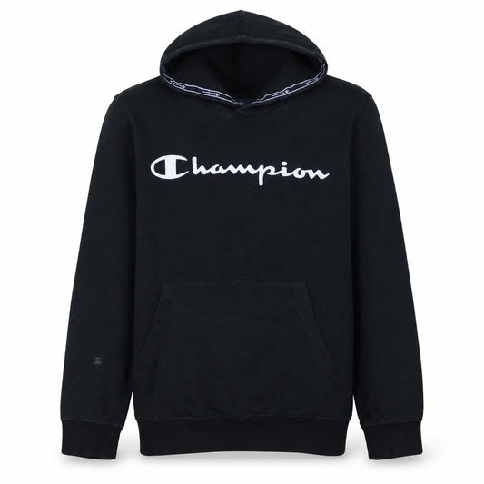 Champion Boys Black Pullover Hoodie Size 13-14 Years Cotton Blend