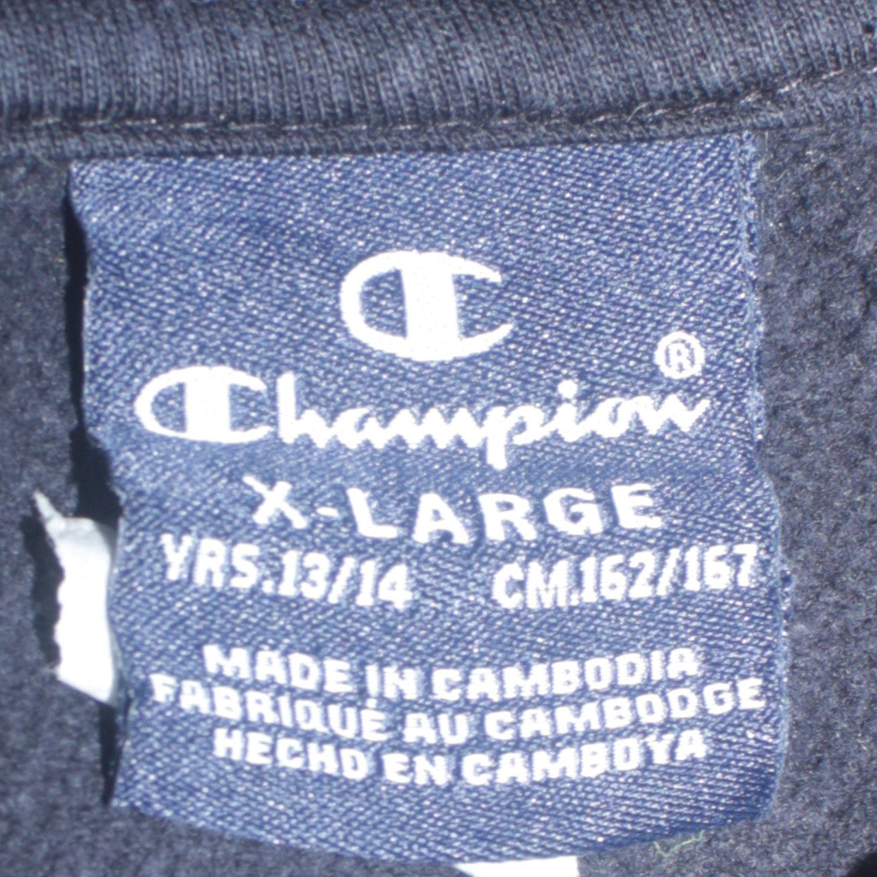 Champion Boys Black Pullover Hoodie Size 13-14 Years Cotton Blend
