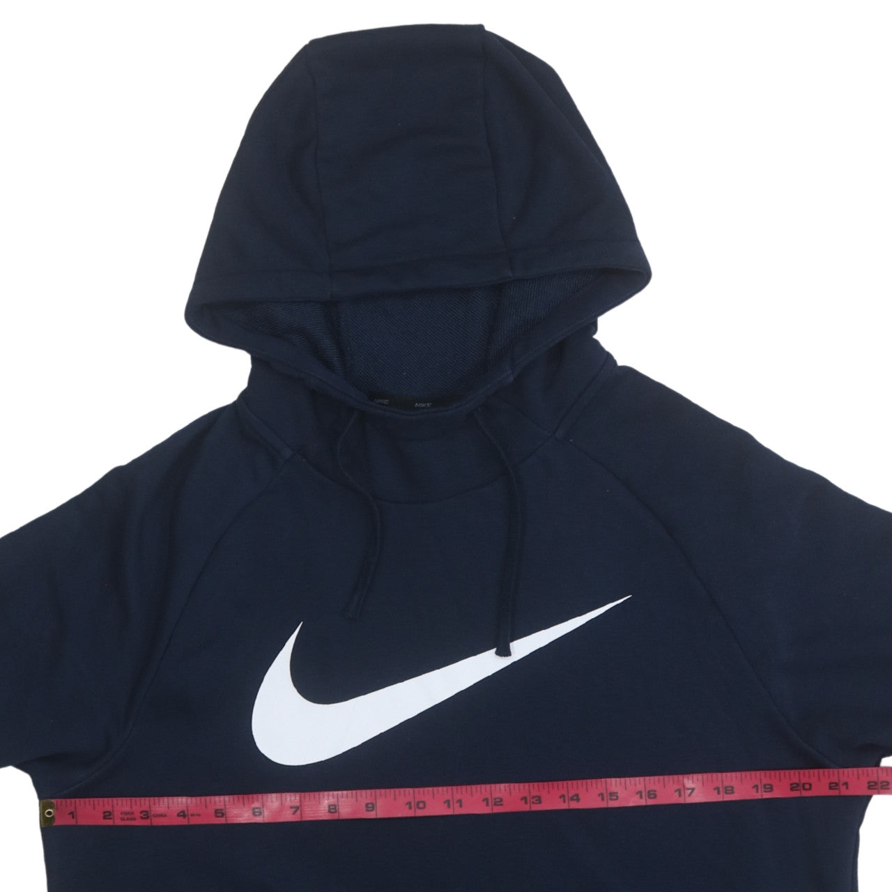 Nike Men's Blue Pullover Hoodie Medium Dri-FIT Logo Sweatshirt