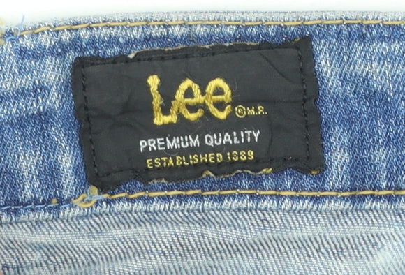 Lee Womens Blue Bootcut Stretch Denim Jeans Size 30 Regular
