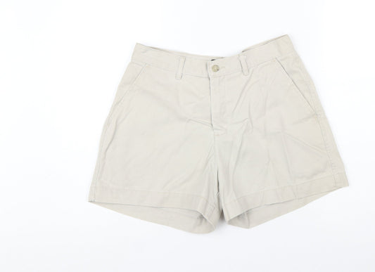 Lee Women Beige Cotton Chino Shorts Size 10 Petite Casual