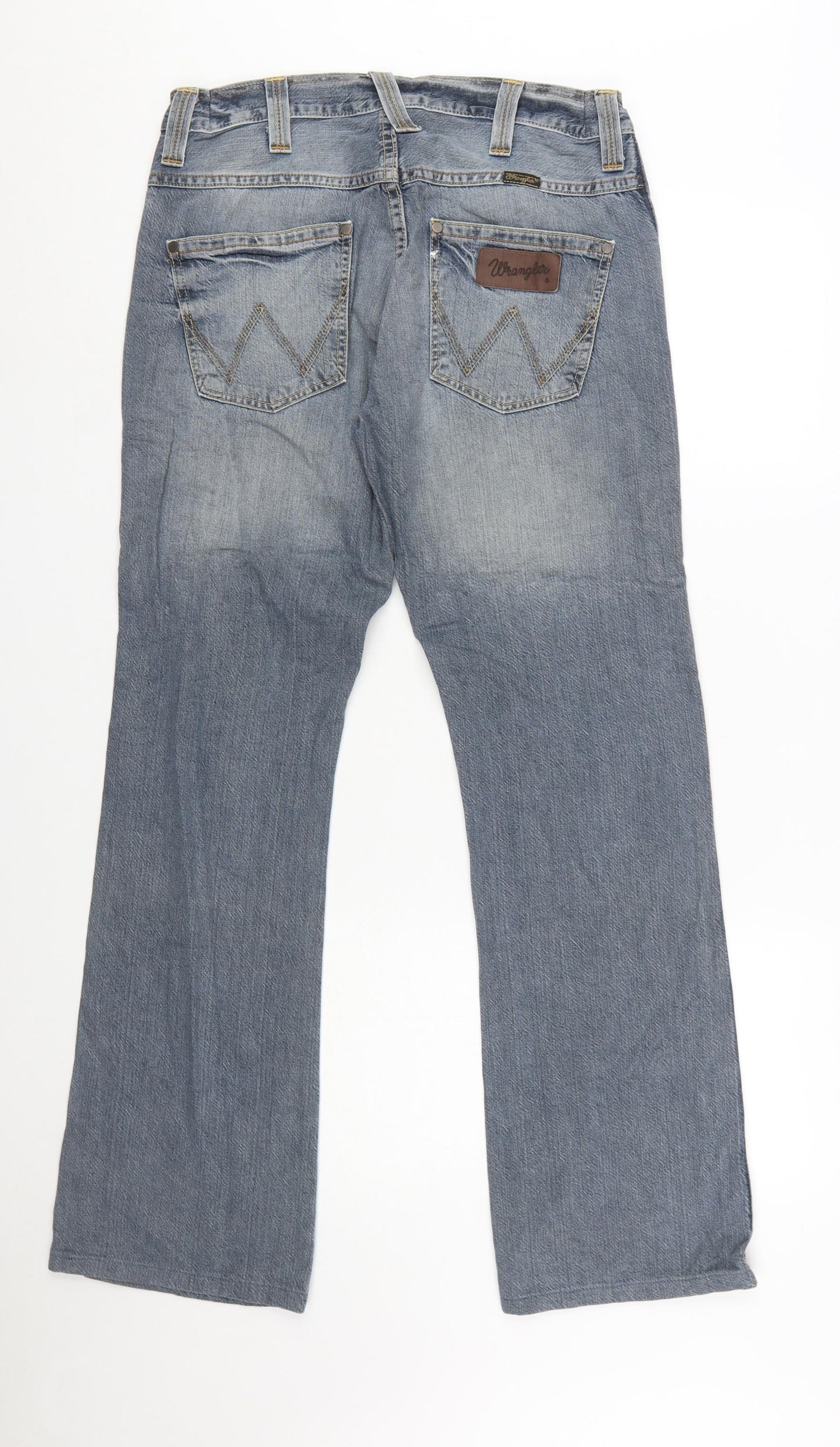 Wrangler Men Blue 30x32 Straight Leg Denim Jeans Dayton