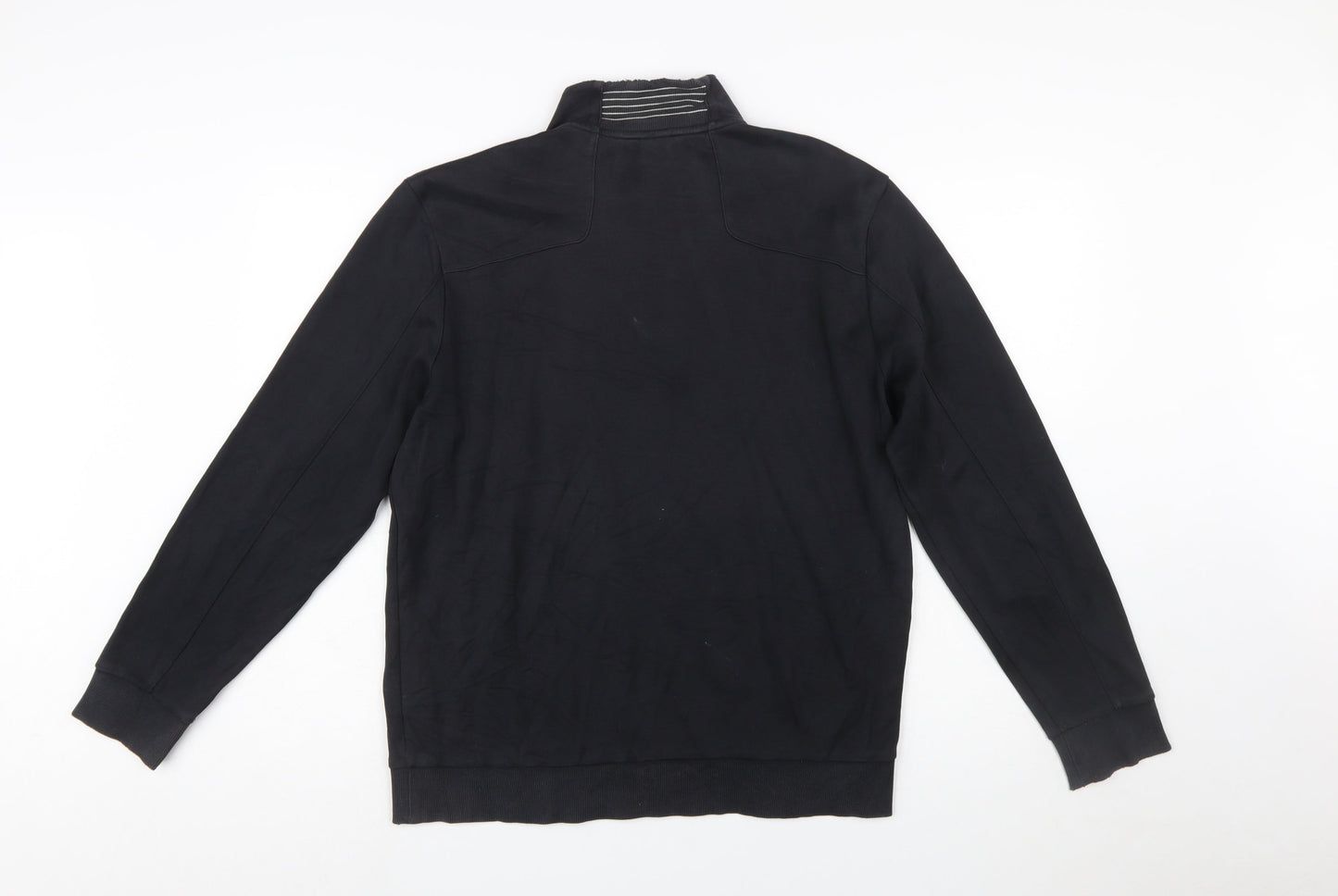 Hugo Boss Men's Black Henley Sweatshirt Size L