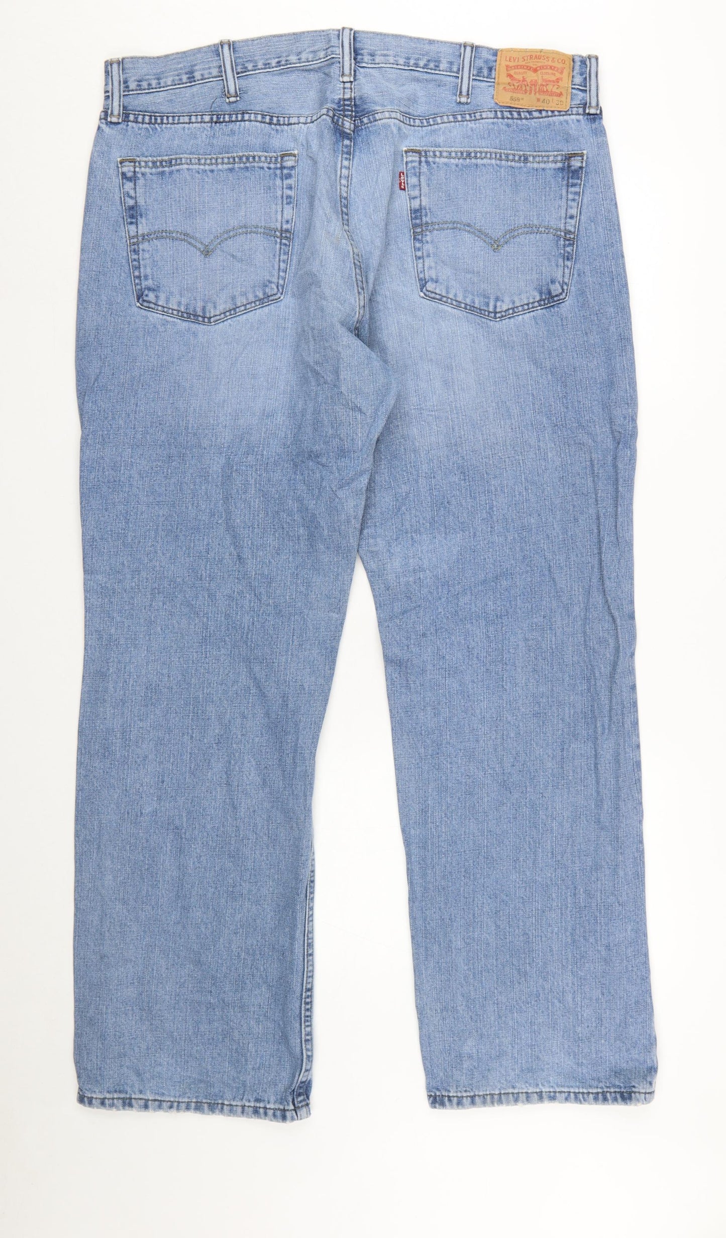 Levi Strauss Men's Blue 559 Regular Fit Straight Jeans W40 L30