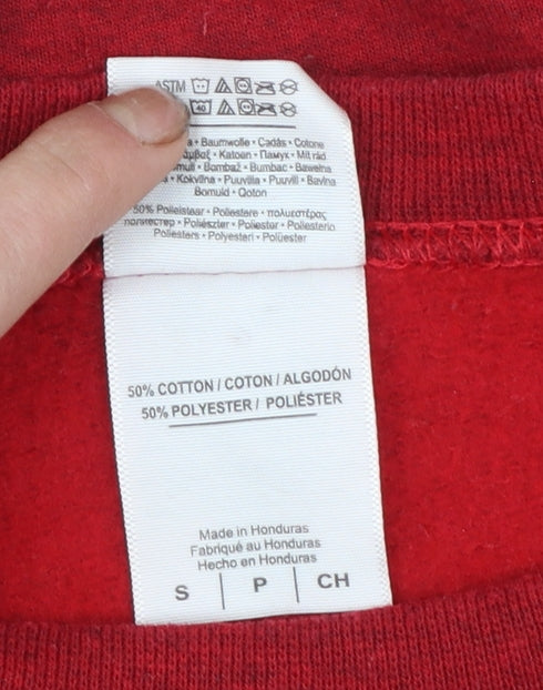 Gildan Heavy Blend Red Buffalo New York Graphic Sweatshirt Women S