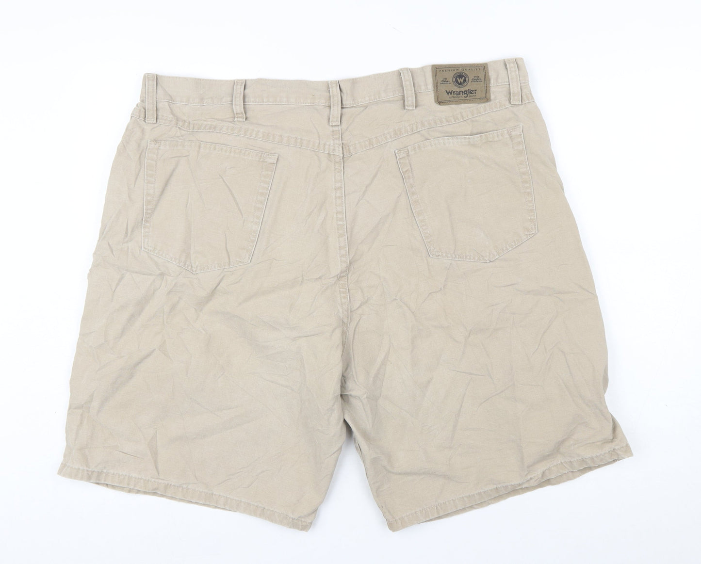 Wrangler Men Beige Regular Fit Chino Shorts Size 42
