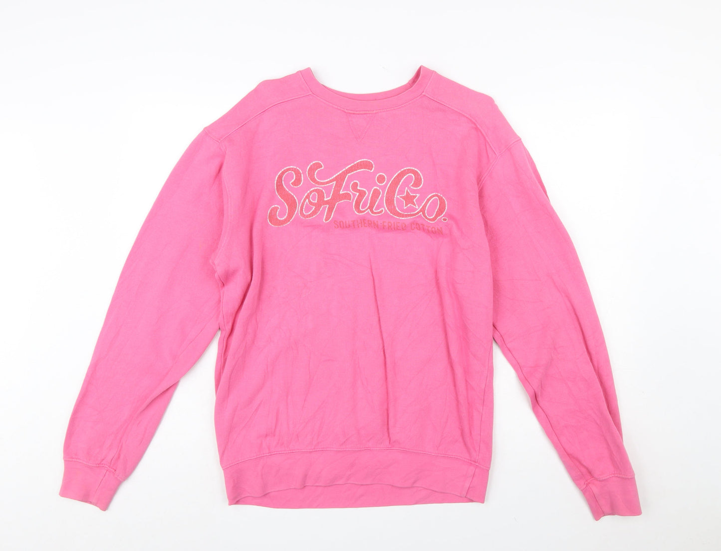 Southern Fried Cotton Women's Pink Pullover Sweatshirt Size S
