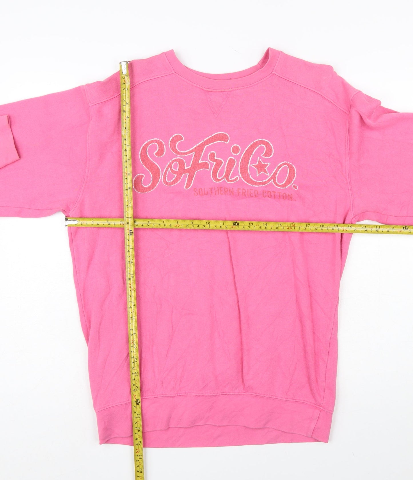 Southern Fried Cotton Women's Pink Pullover Sweatshirt Size S