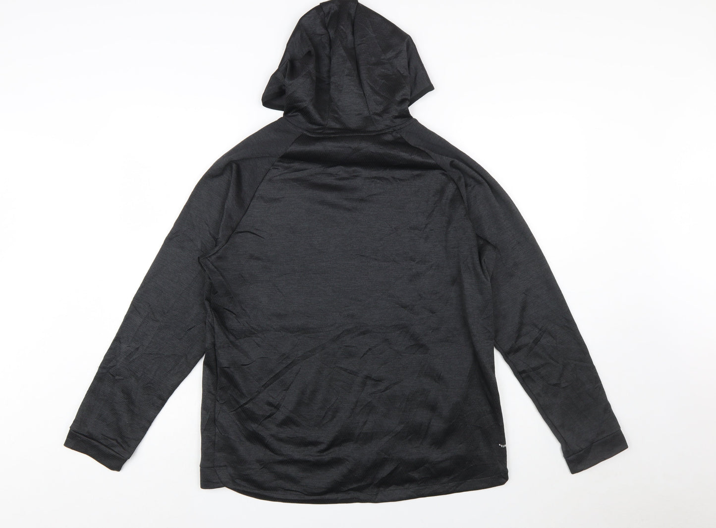 Adidas Women's Black Pullover Hoodie Size L 16-18 Polyester Athletic