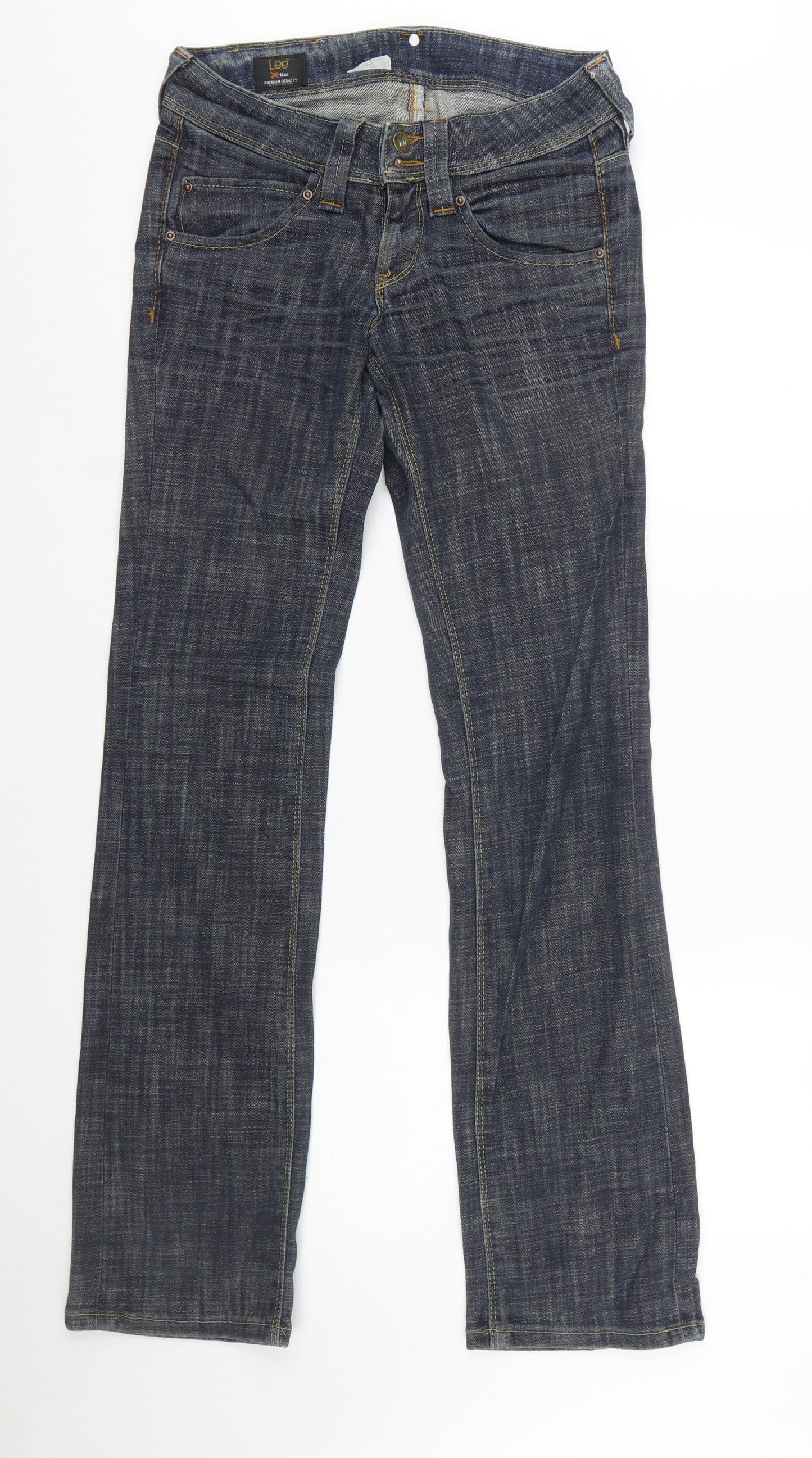 Lee Women Blue Straight Stretch Denim Jeans Size 10
