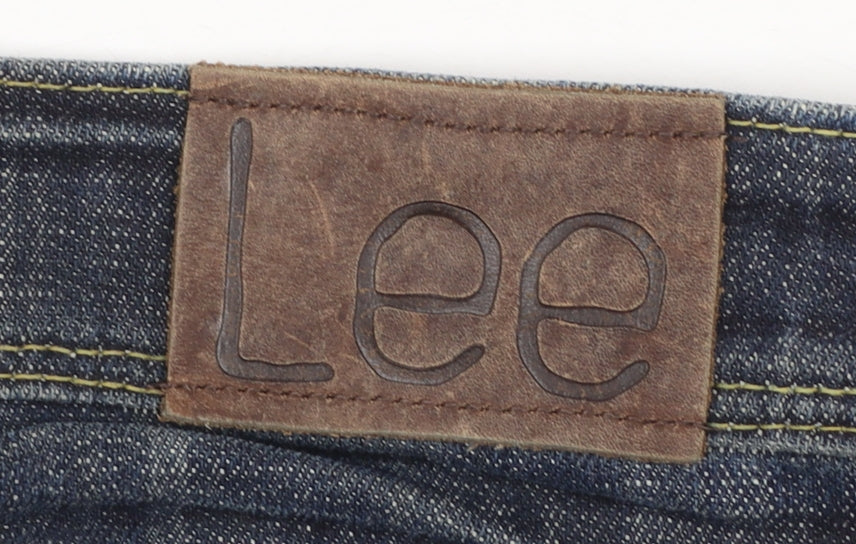 Lee Women Blue Straight Stretch Denim Jeans Size 10