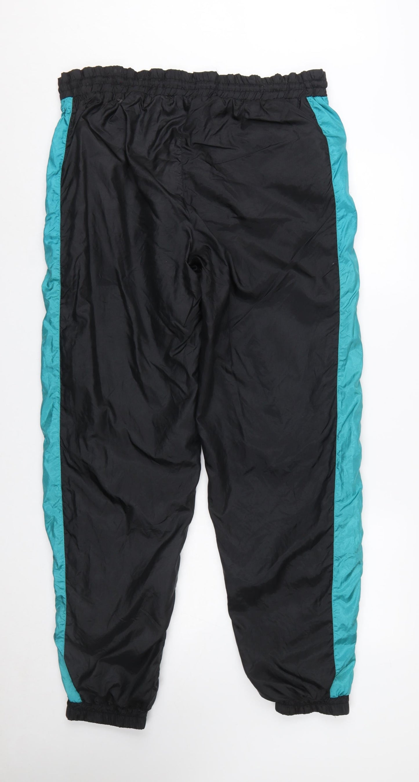 Hummel Men's Black Windbreaker Track Trousers Size L Retro 90s