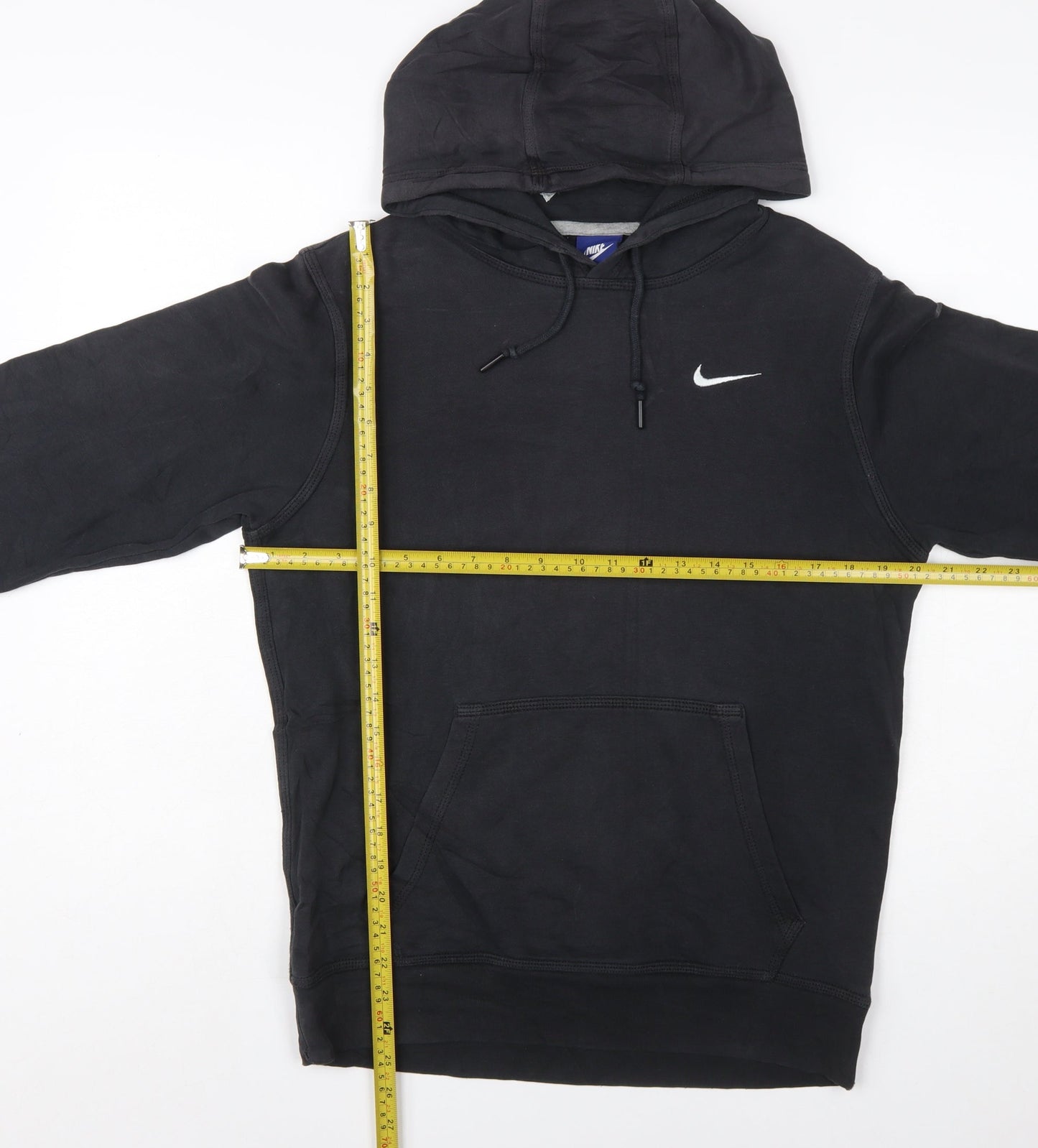 Nike Men's Black Pullover Hoodie Small Logo Fleece Sweatshirt