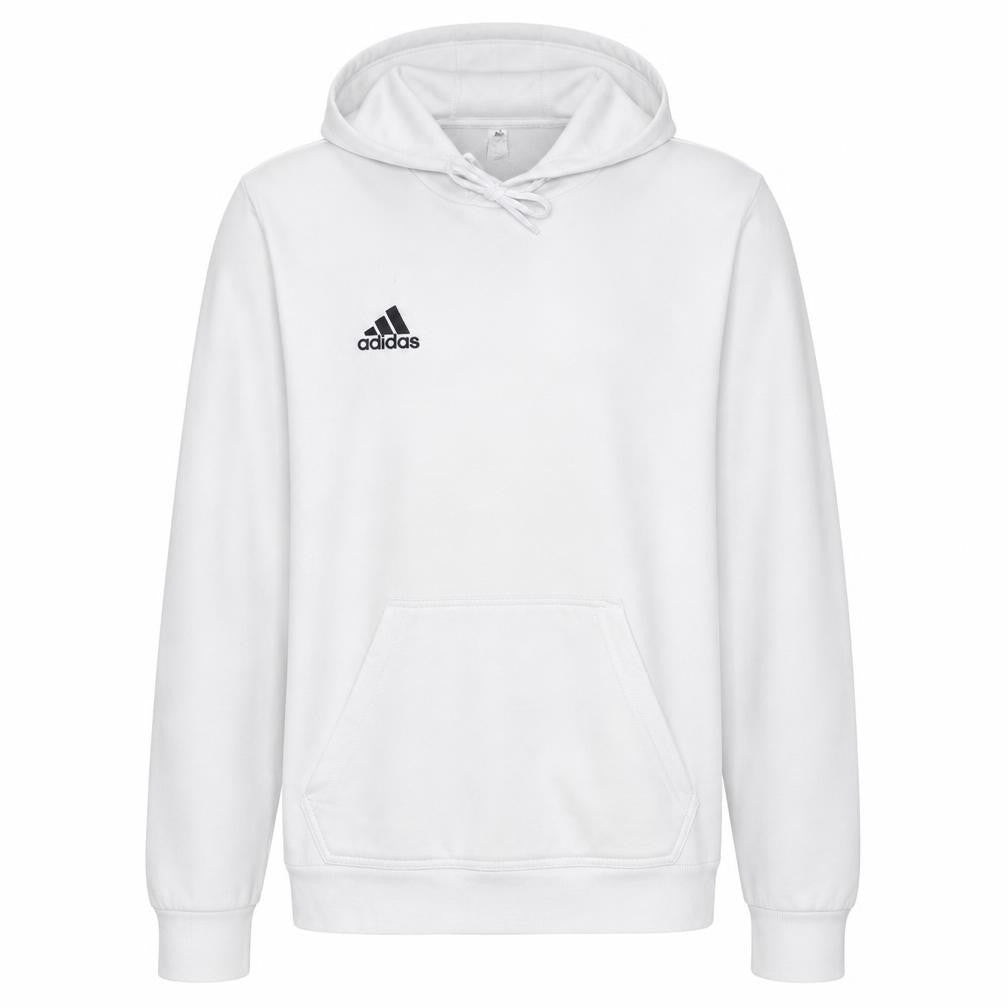 Adidas Men's White Pullover Hoodie Size S Sports Fleece Sweatshirt