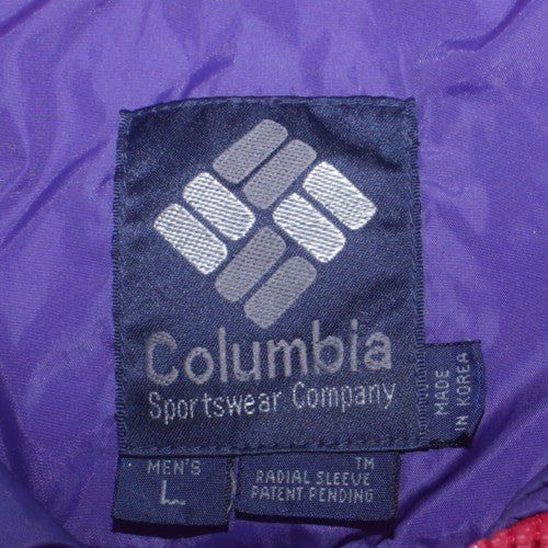 Columbia Mens Red Blue Colourblock Windbreaker Jacket L