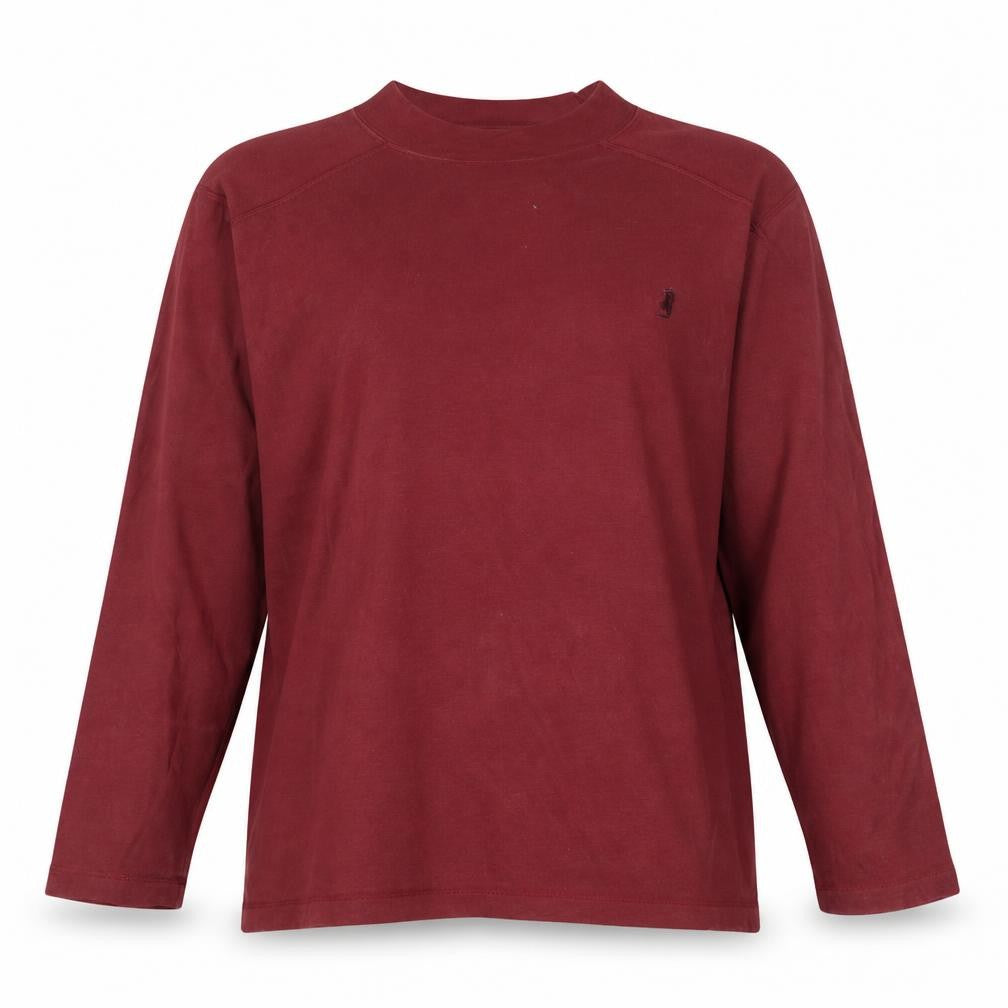 Marlboro Classics Women Red Long Sleeve Cotton T-Shirt Size L