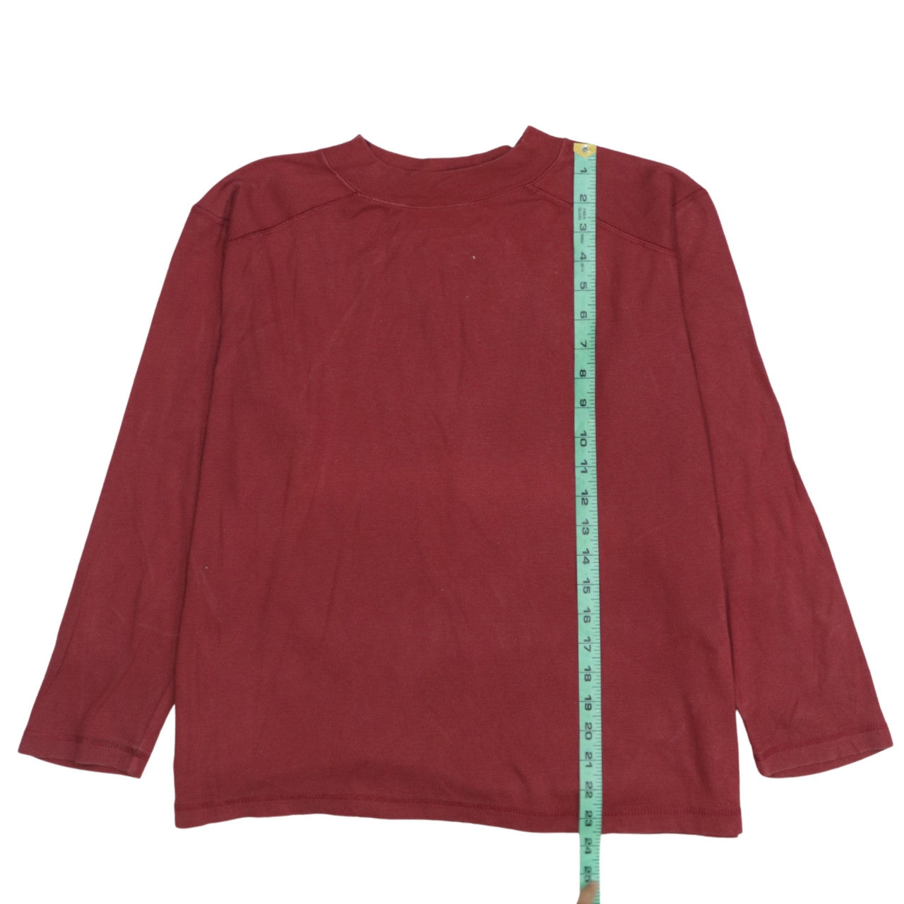 Marlboro Classics Women Red Long Sleeve Cotton T-Shirt Size L