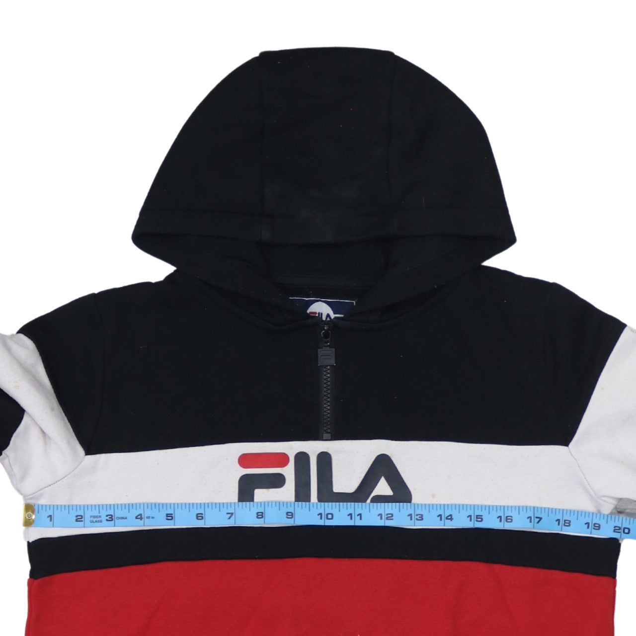 Fila Boys Multicoloured 13-15 Years Pullover Hoodie with Logo and Zip Detail