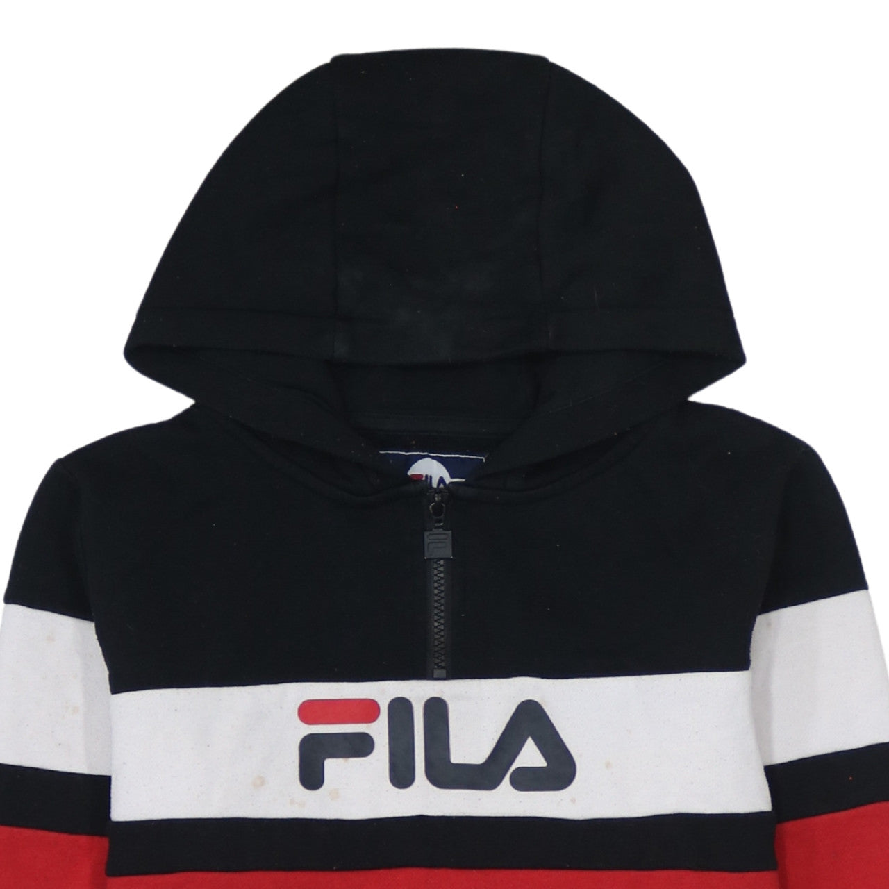 Fila Boys Multicoloured 13-15 Years Pullover Hoodie with Logo and Zip Detail