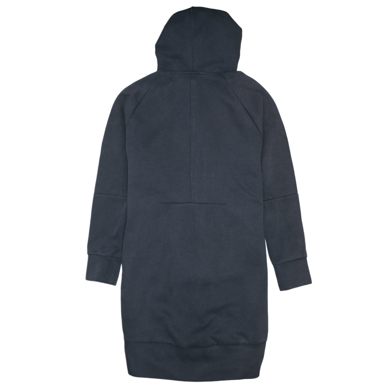 Adidas Women Black XS Full Zip Hooded Longline Sweatshirt Dress