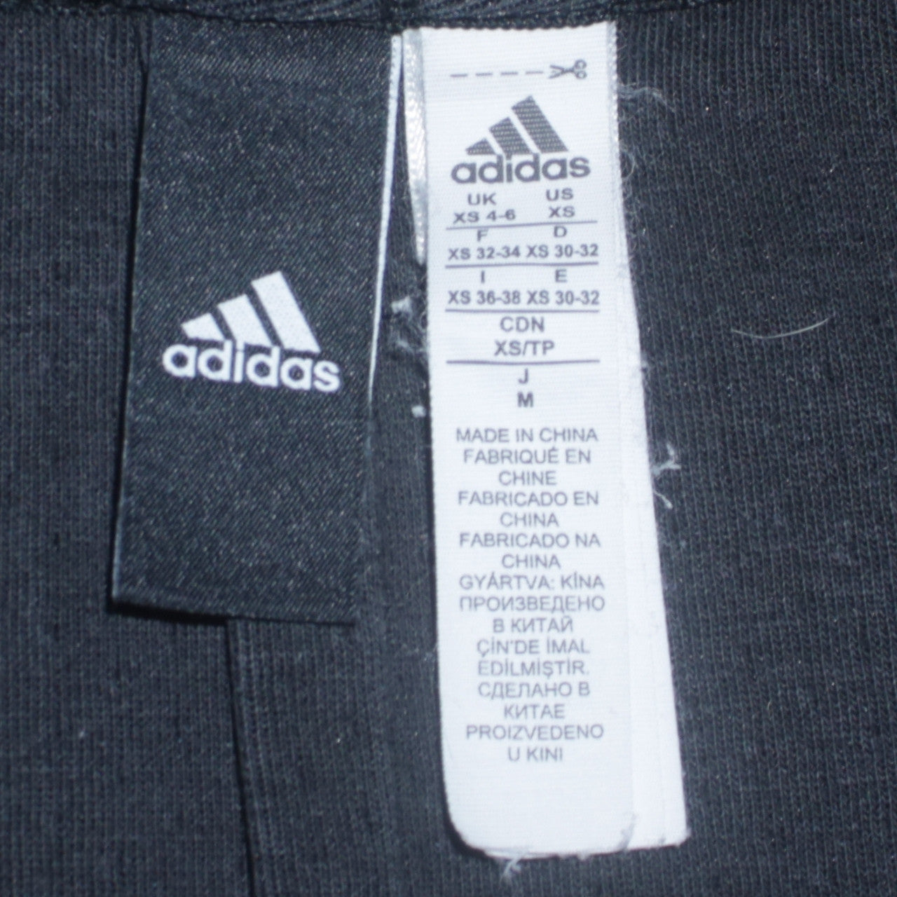 Adidas Women Black XS Full Zip Hooded Longline Sweatshirt Dress