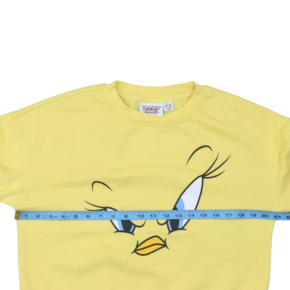 Back view of Primark Looney Tunes Women's Yellow Tweety Crew Neck Sweatshirt XS