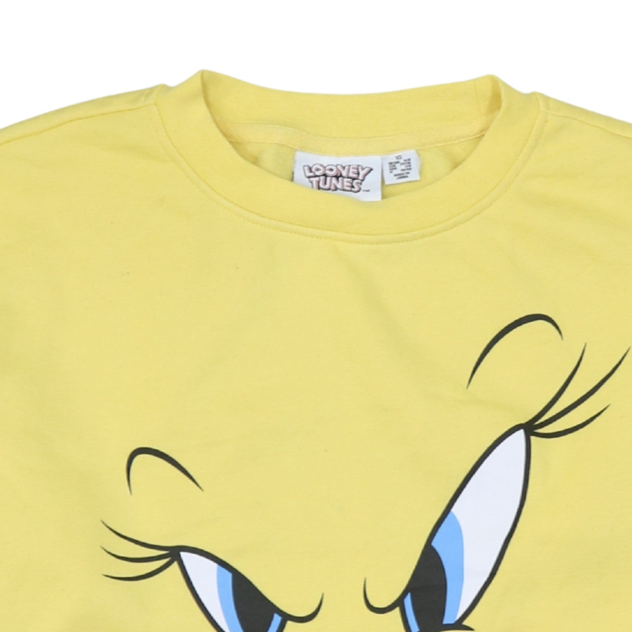 Primark Looney Tunes Women's Yellow Tweety Crew Neck Sweatshirt XS