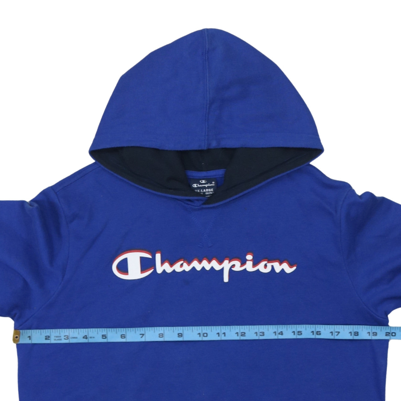 Champion Boys Blue Pullover Hoodie 15-16 Years Logo Fleece Sweatshirt