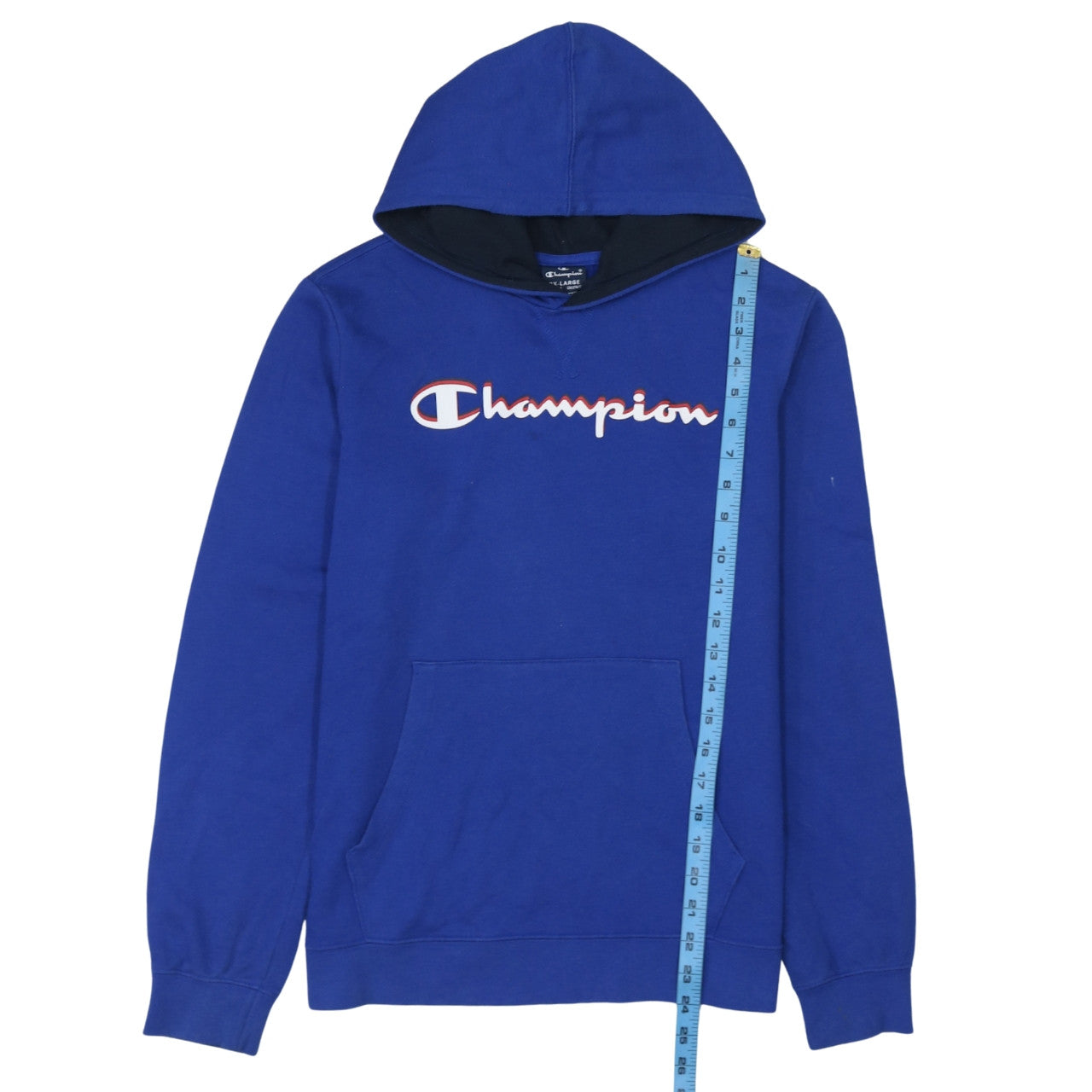 Champion Boys Blue Pullover Hoodie 15-16 Years Logo Fleece Sweatshirt