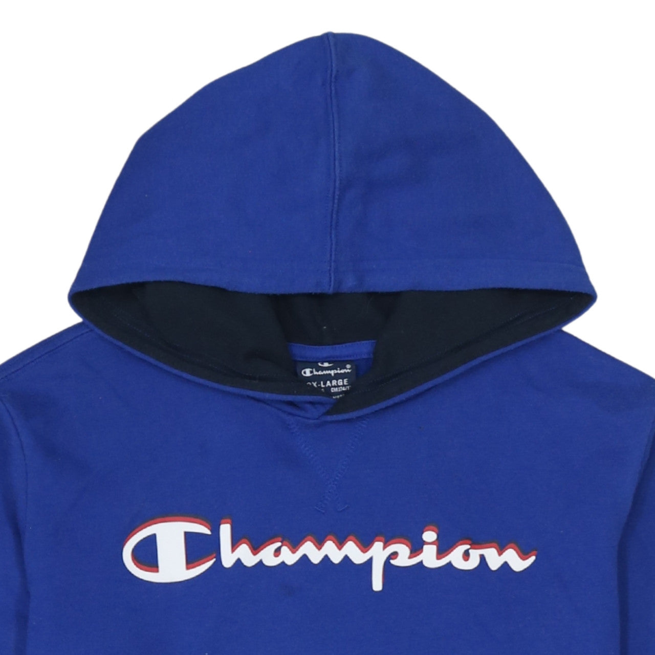 Champion Boys Blue Pullover Hoodie 15-16 Years Logo Fleece Sweatshirt