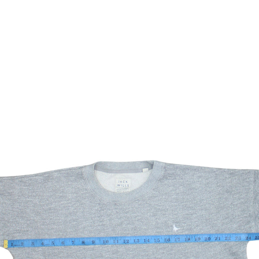 Jack Wills Womens Grey Crew Neck Pullover Sweatshirt UK 12