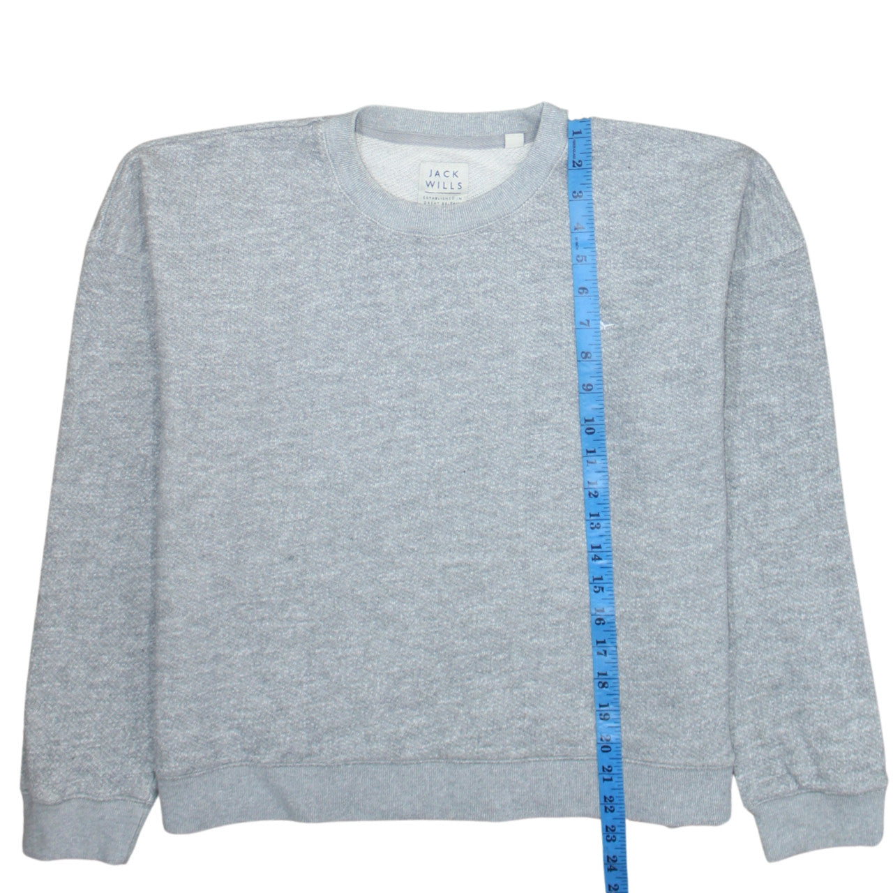 Jack Wills Womens Grey Crew Neck Pullover Sweatshirt UK 12