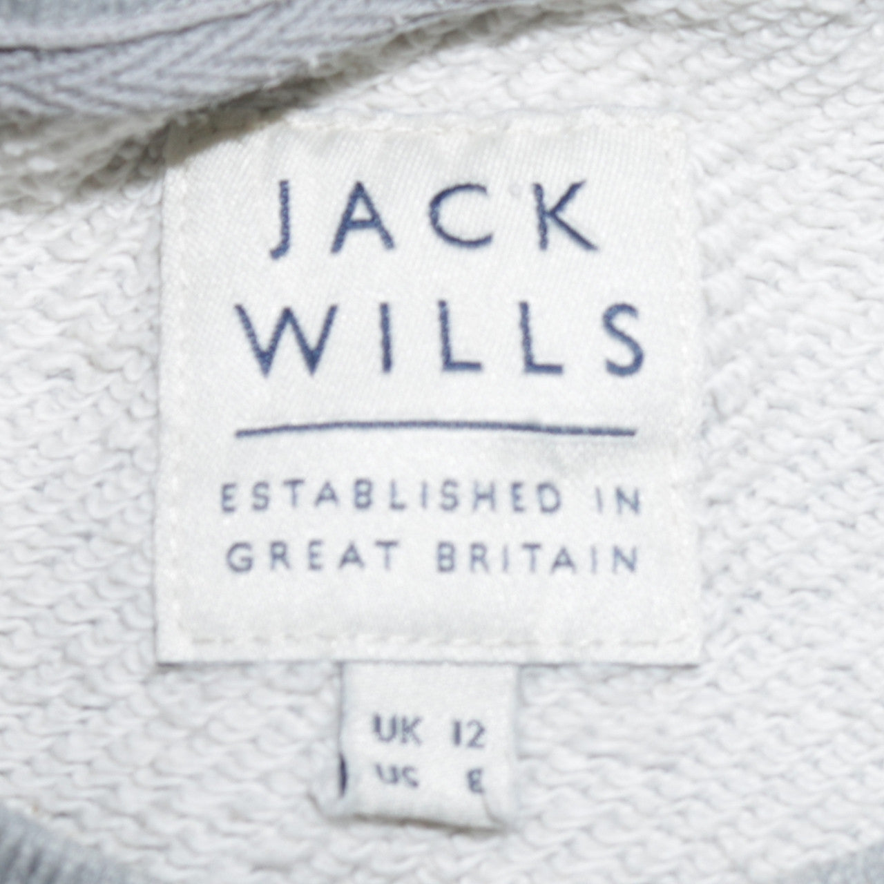Jack Wills Womens Grey Crew Neck Pullover Sweatshirt UK 12