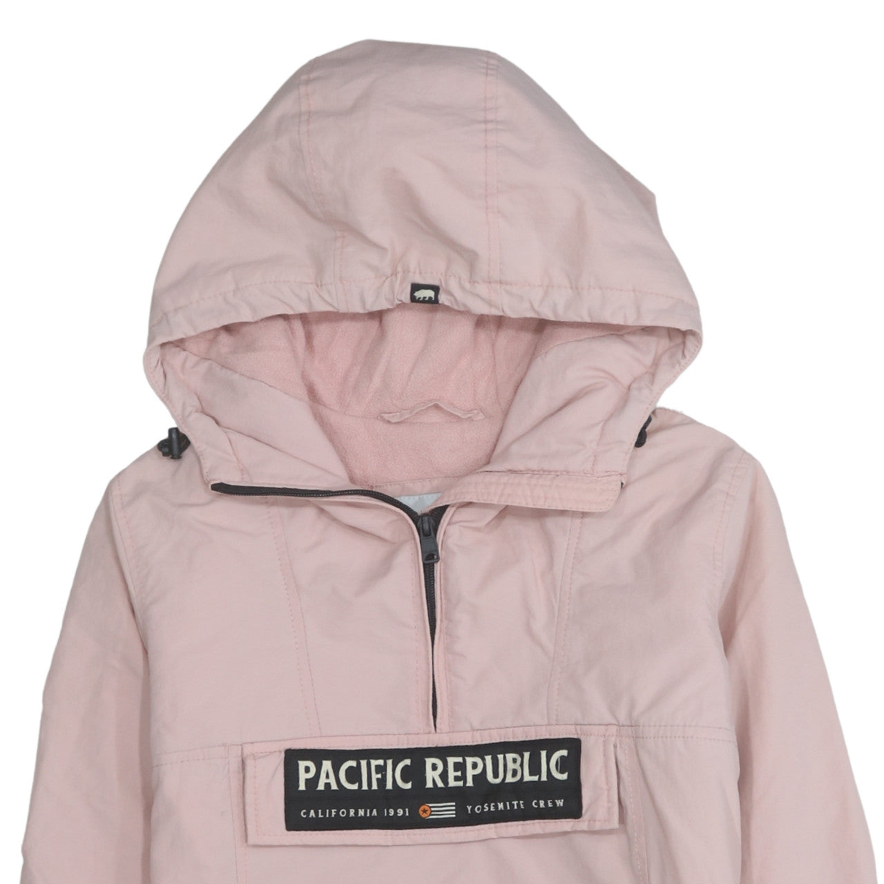 Pull & Bear Women Pink Hooded Anorak Jacket XS Casual Lined