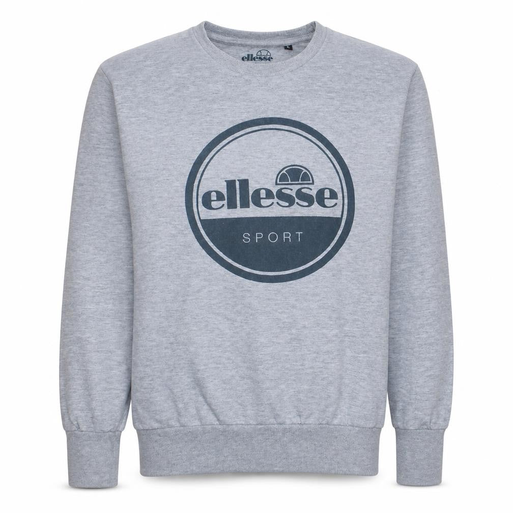 Ellesse Men's Grey Crew Neck Sweatshirt Size L Pullover Logo Sport Top