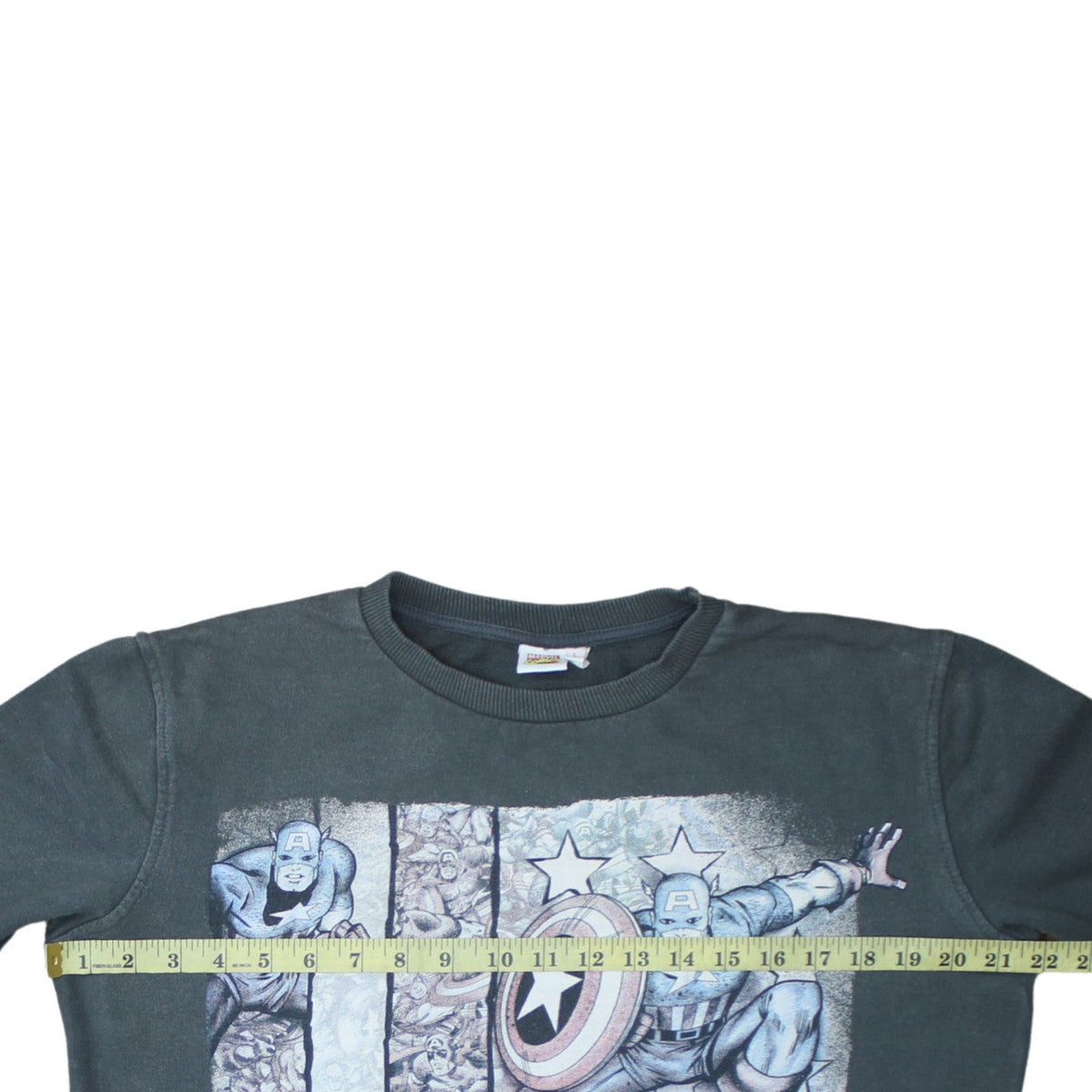 Cedarwood State Men’s Grey Captain America Comic Sweatshirt L