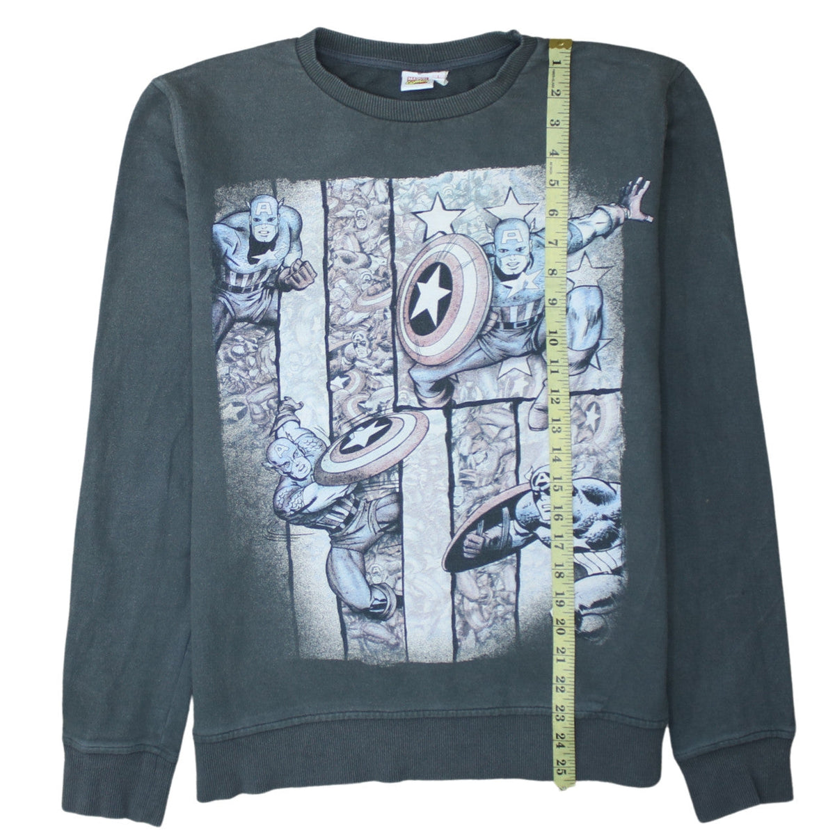 Cedarwood State Men’s Grey Captain America Comic Sweatshirt L