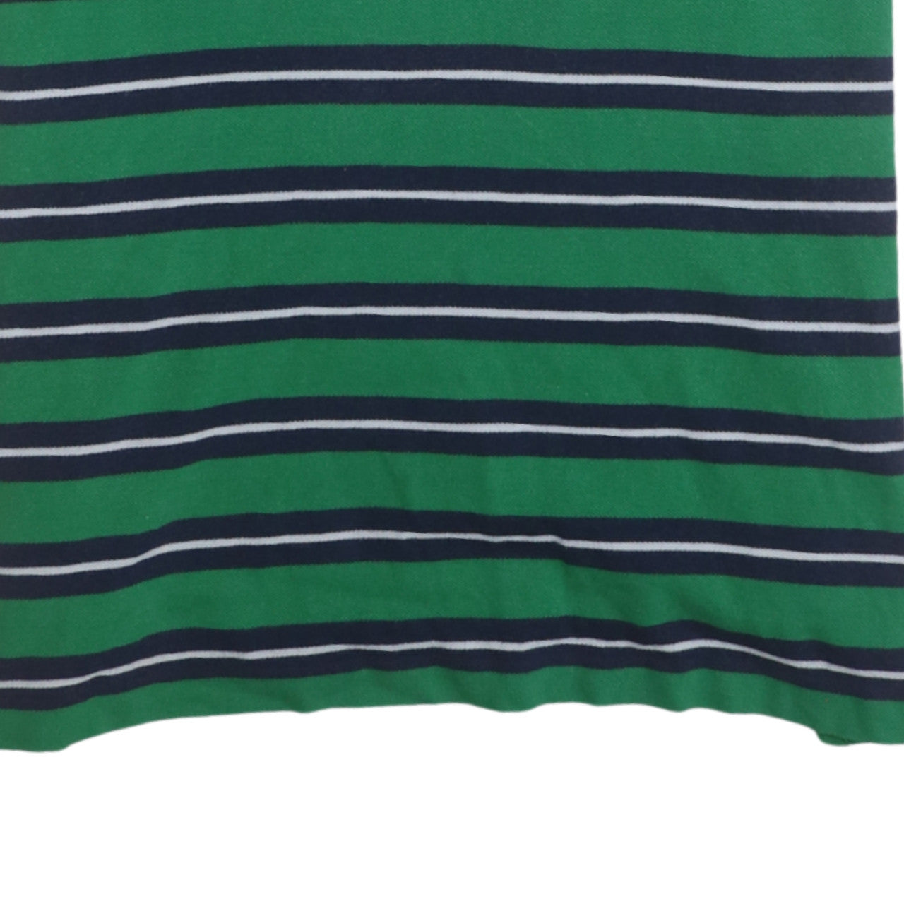 Ralph Lauren Men's Green Striped Cotton Polo Shirt Size M