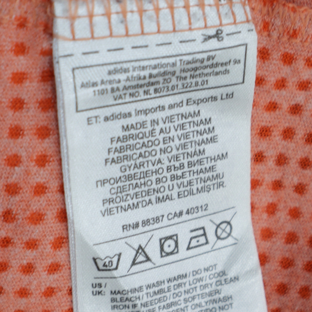 Adidas Womens Orange Aeroknit Climalite T-Shirt Size M