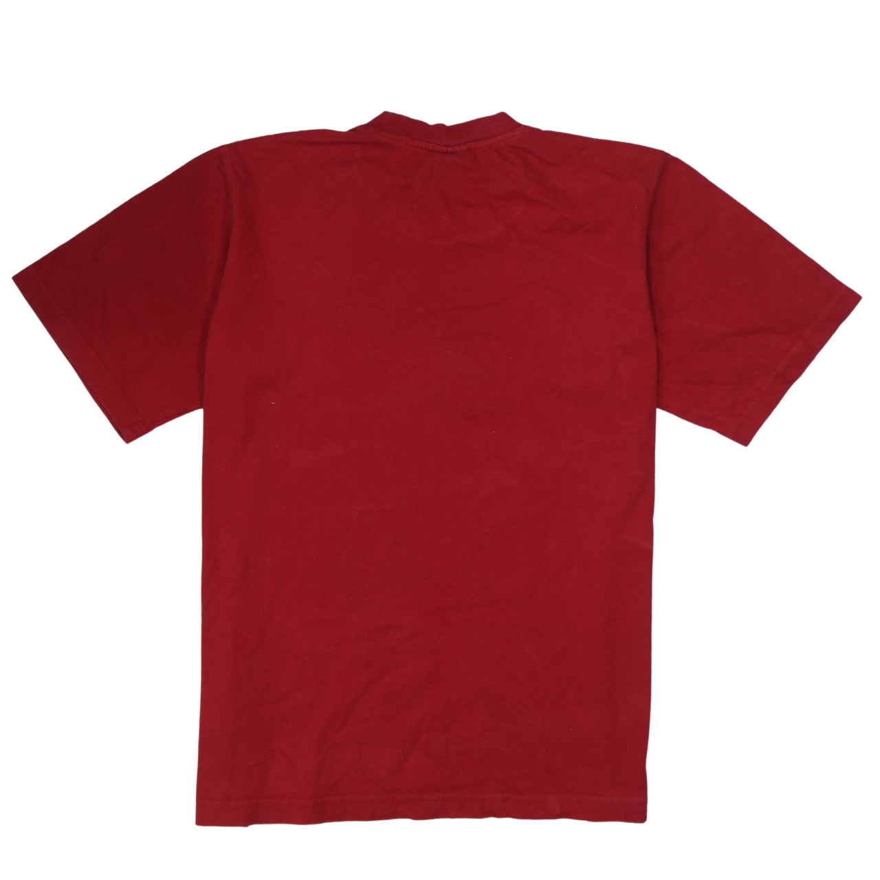 Adidas Men's Red Cotton Short Sleeve Sports Logo T-Shirt Size M
