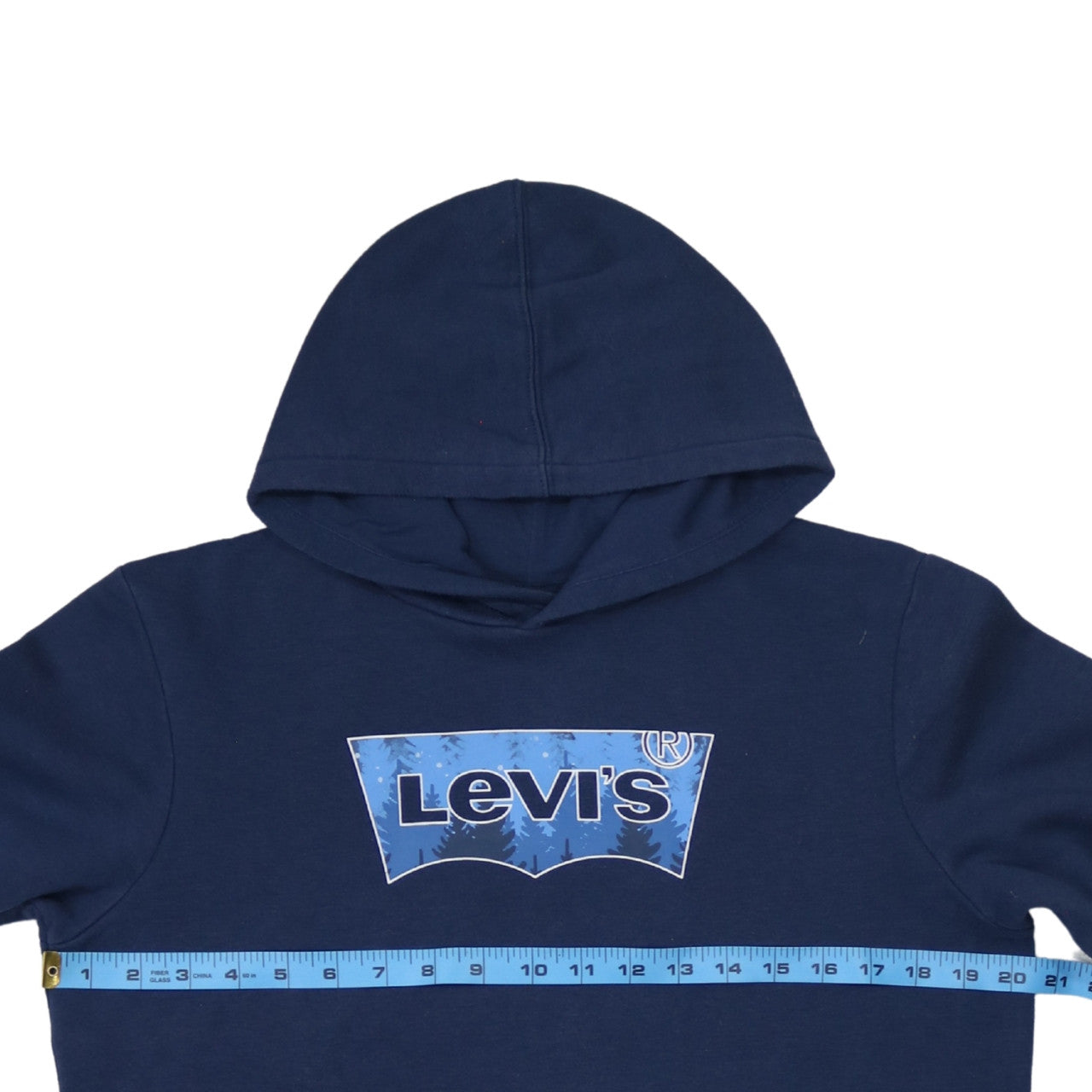 Levi's Boys Blue Pullover Hoodie 16 Years Graphic Logo Cotton Blend