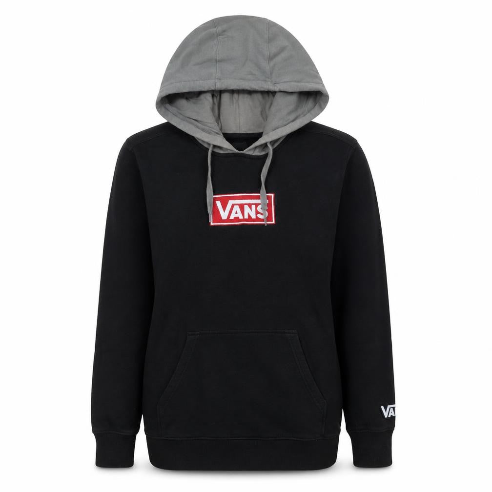 Vans Womens Black XS Pullover Hoodie Hooded Sweatshirt Cotton