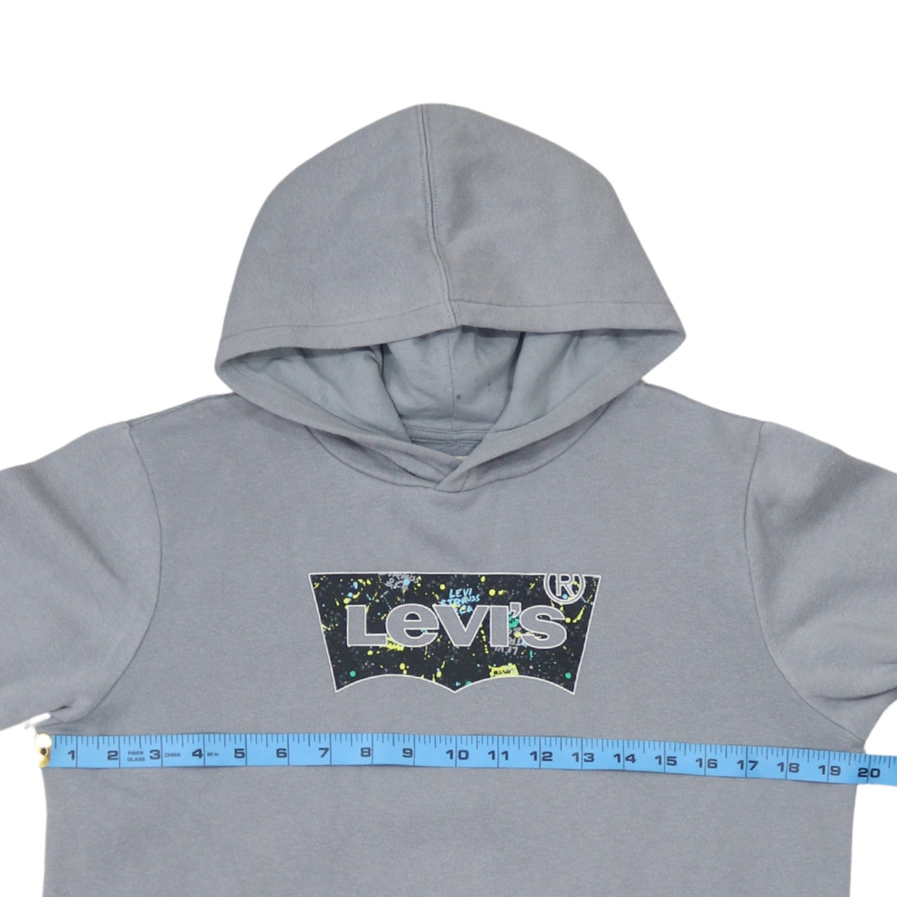Levi's Boys Grey Pullover Hoodie 16 Years Graphic Print Fleece Sweatshirt