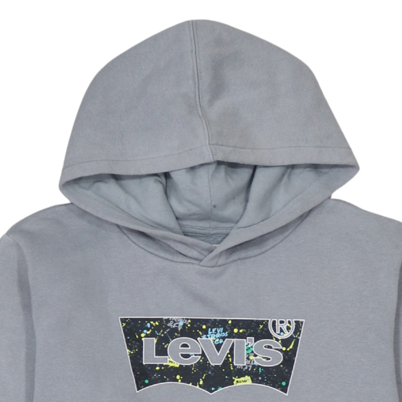 Levi's Boys Grey Pullover Hoodie 16 Years Graphic Print Fleece Sweatshirt