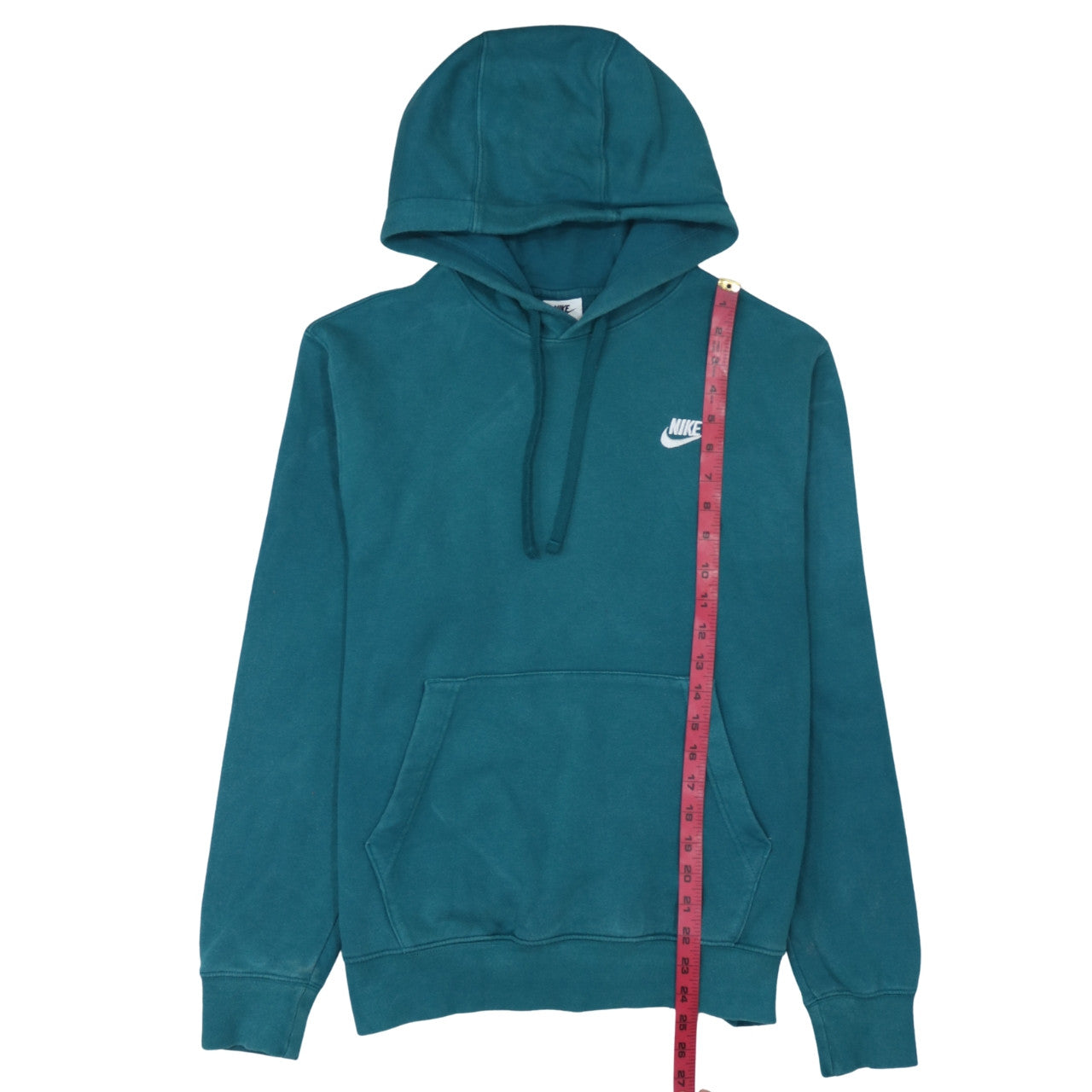 Nike Men's Green Pullover Hoodie Small Logo Fleece Sweatshirt
