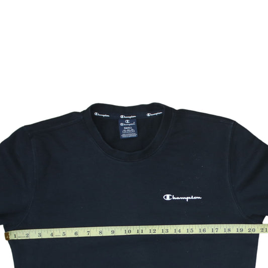Champion Men's Black Small Pullover Sweatshirt Crew Neck