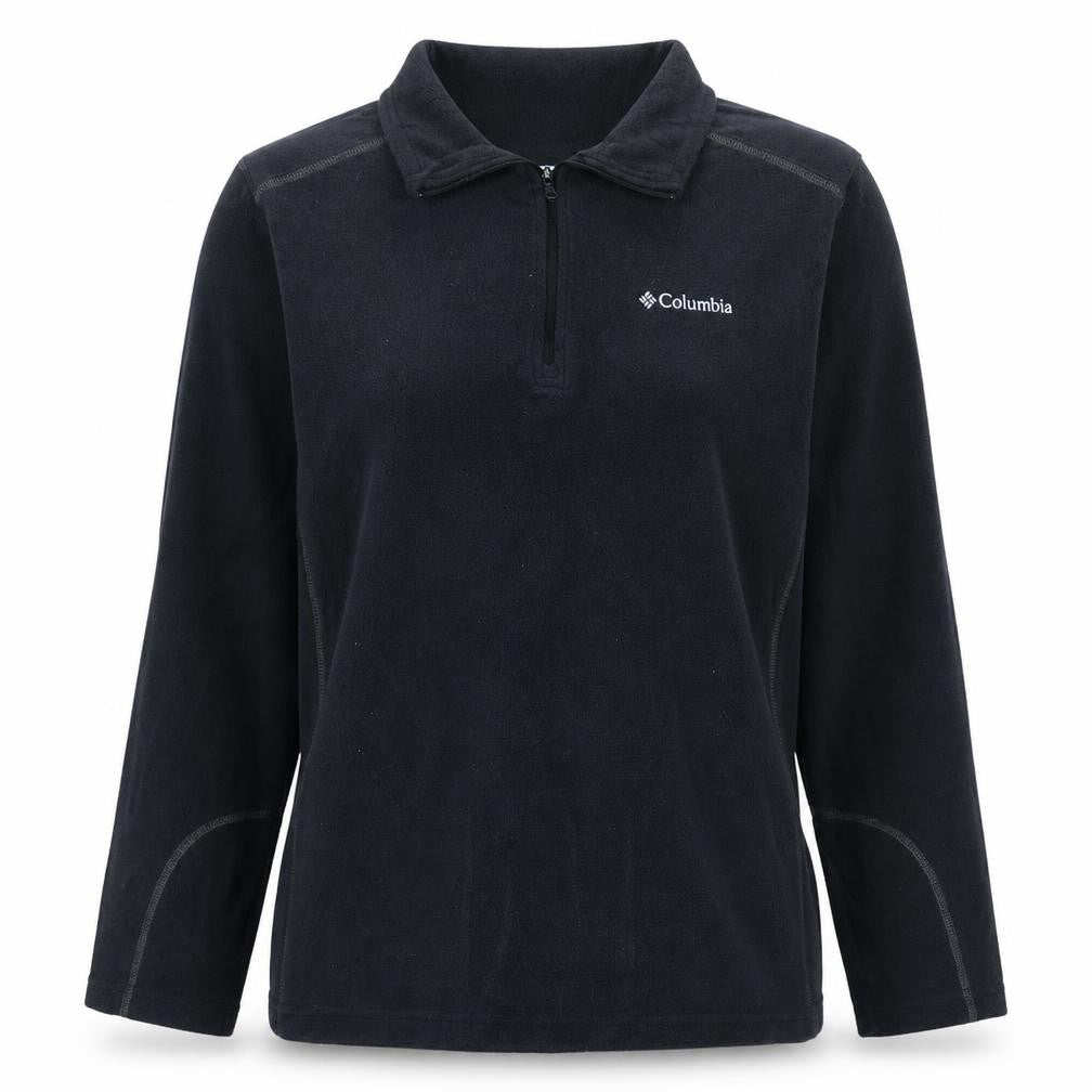 Columbia Women Black L Fleece 1/4 Zip Pullover Sweatshirt