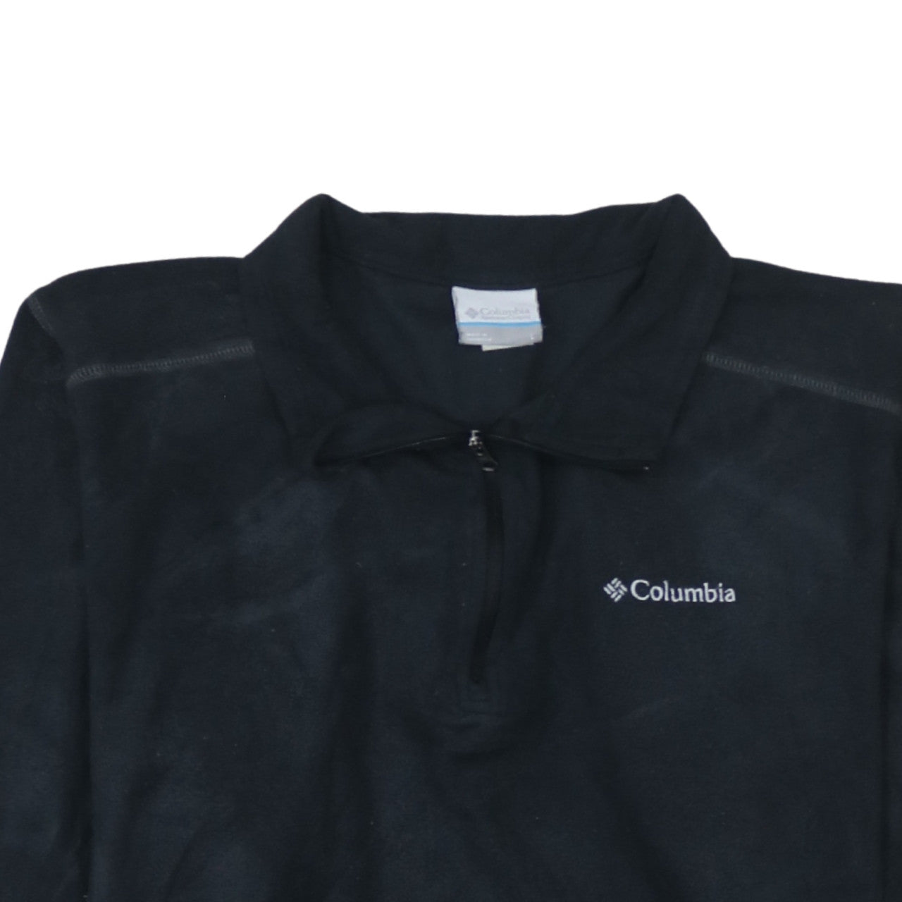 Columbia Women Black L Fleece 1/4 Zip Pullover Sweatshirt